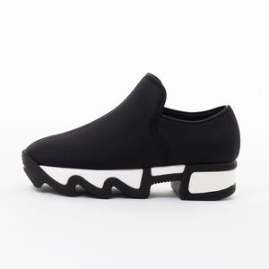 iRi NYC WES I Black Outline Low Top Sneakers Size EU 34.5 / US 4.5